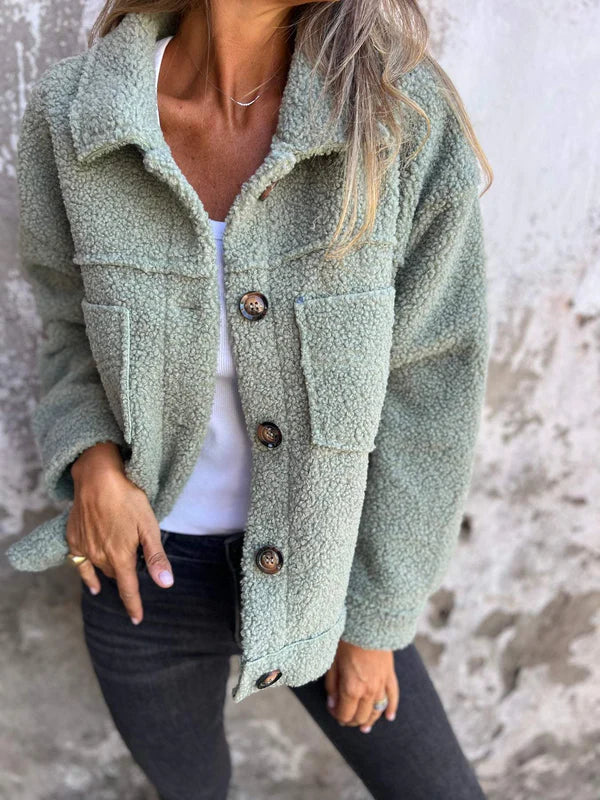 Dionne™ -  Kurze Wolljacke mit Revers