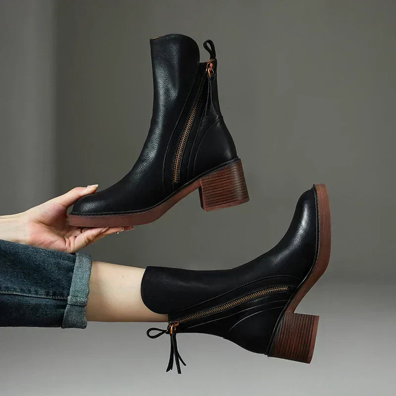 Sarah | Leder Stiefeletten